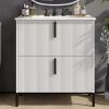 Christopher Knight Home Royden 30″ Bathroom Vanity with Sink, Modern Freestanding Bathroom Sink Cabinet with Drawer, Undermount Vanity Sink Cabinet, Bathroom Storage Cabinet with Sink Combo Set, White(White)