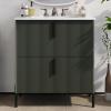 Christopher Knight Home Royden 30″ Bathroom Vanity with Sink, Modern Freestanding Bathroom Sink Cabinet with Drawer, Undermount Vanity Sink Cabinet, Bathroom Storage Cabinet with Sink Combo Set, White(Green)