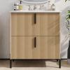 Christopher Knight Home Royden 30″ Bathroom Vanity with Sink, Modern Freestanding Bathroom Sink Cabinet with Drawer, Undermount Vanity Sink Cabinet, Bathroom Storage Cabinet with Sink Combo Set, White(Natural)