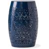 Christopher Knight Home Ruby Outdoor 12″ Iron Side Table, Black(Dark Blue)