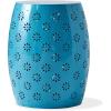 Christopher Knight Home Ruby Outdoor 12″ Iron Side Table, White(Solei blue)