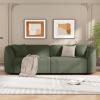 Christopher Knight Home Sabbo 87.50″ Boucle Upholstered Couch, Oversized 2 Seater Sofa, Curved Soft Seating Lounge Sofa Chair, Cozy Loveseat with Armrest, Reading Sofa for Living Room Home Rest, Green(Boulce Green)