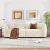 Christopher Knight Home Sabbo 87.50″ Boucle Upholstered Couch, Oversized 2 Seater Sofa, Curved Soft Seating Lounge Sofa Chair, Cozy Loveseat with Armrest, Reading Sofa for Living Room Home Rest, Green(Cream)