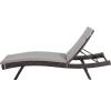 Christopher Knight Home Salem Outdoor Wicker Adjustable Chaise Lounges with Cushions, 2-Pcs Set, Multibrown And Charcoal