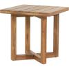 Christopher Knight Home Selma Acacia Wood Outdoor Side Table, Decorative Rectangular Small Accent Table, Weather Resistant Patio End Table for Balcony Beach Pool Side, Slatted Design, White PU(Teak)