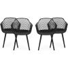Christopher Knight Home Shawn Outdoor Modern Dining Chair (Set of 4), White(Black)