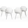 Christopher Knight Home Shawn Outdoor Modern Dining Chair (Set of 4), White(White)