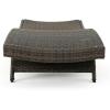 Christopher Knight Home Thira Outdoor Wicker Chaise Lounge with Aluminum Frame, Mix Mocha