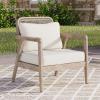Christopher Knight Home Ursa Outdoor Patio Club Chair, Acacia Wood Arm Chair, Single Sofa Chair, Patio Furniture, Deep Seating with Cushion for Porch, Garden, Backyard, Balcony, Light Brown