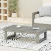 Christopher Knight Home Westchester Rectangular Outdoor Coffee Table, Slat Panel Side Table, Acacia Wood Side Desk for Backyard Balcony Garden, Weather Resistant Patio Tea Table, Mocha(Light Grey)