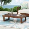 Christopher Knight Home Westchester Rectangular Outdoor Coffee Table, Slat Panel Side Table, Acacia Wood Side Desk for Backyard Balcony Garden, Weather Resistant Patio Tea Table, Mocha(Mocha)