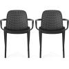 Christopher Knight Home Yanira Outdoor Dining Chair (Set of 2), Black