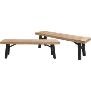 Christopher Knight Home 317964 Bettina Dining Bench, Brushed Gray + Brushed Mahogany