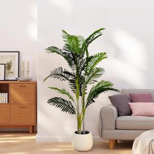 Christopher Knight Home Alene Set of 2 60.75”H Artificial Tree Indoor, Artificial Bamboo Tree with Nursery Pot, Faux Tree with Black Plastic Pot for Living Room, Artificial Plant for Home Decor,Green(Green/61”h)