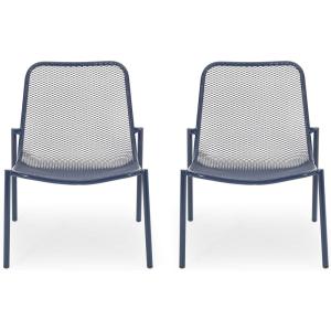 Christopher Knight Home Bucknell Outdoor Modern Dining Chair (Set of 2), Matte Teal(Matte Navy Blue)