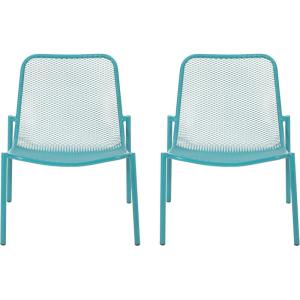 Christopher Knight Home Bucknell Outdoor Modern Dining Chair (Set of 2), Matte Teal(Matte Teal)