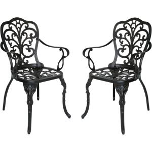 Christopher Knight Home Buddy Outdoor Cast Aluminum Dining Chair (Set of 2), Shiny Copper