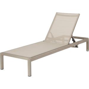 Christopher Knight Home Cape Coral Outdoor Aluminum Chaise Lounge with Mesh Seat, Grey / Dark Grey(Grey)