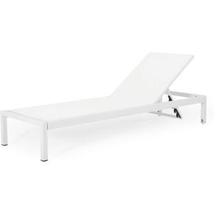 Christopher Knight Home Cape Coral Outdoor Aluminum Chaise Lounge with Mesh Seat, Grey / Dark Grey(White)
