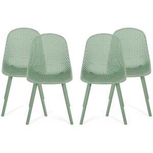 Christopher Knight Home Dasha Outdoor Dining Chair (Set of 4), Green
