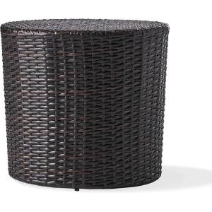 Christopher Knight Home Keaton Wicker Barrel Side Table, Multibrown 16.75 inches high x 17.5 inches wide 17.5 inches deep(Table)