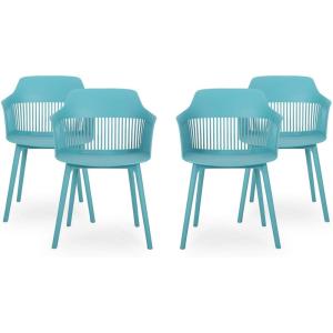 Christopher Knight Home Ladonna Outdoor Dining Chair (Set of 4), Teal