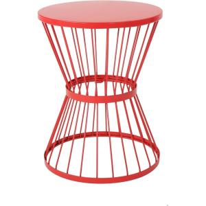 Christopher Knight Home Lassen Outdoor 16″ Iron Side Table, Matte Red