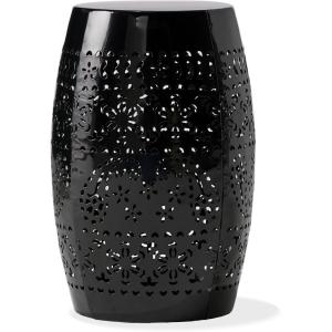 Christopher Knight Home Ruby Outdoor 12″ Iron Side Table, Black(Ruby black)