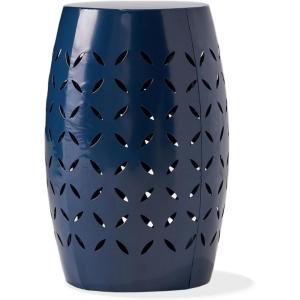 Christopher Knight Home Ruby Outdoor 12″ Iron Side Table, White(Dark Blue)