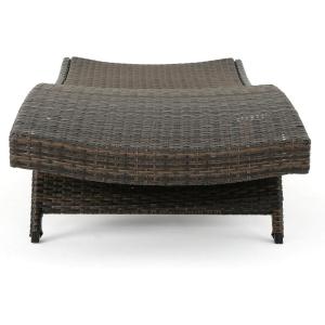 Christopher Knight Home Thira Outdoor Wicker Chaise Lounge with Aluminum Frame, Mix Mocha