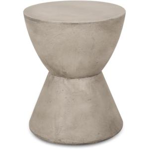 Richie Outdoor Lightweight Concrete Side Table, Light Gray(Samm light Gray)