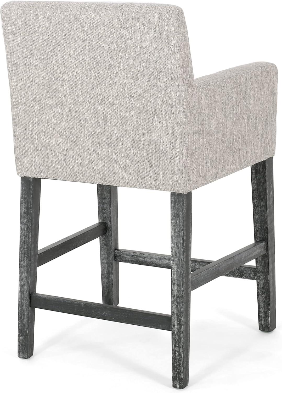 imageArmga Upholstered 26 inch Counter Stools Light GrayGray Set of 2