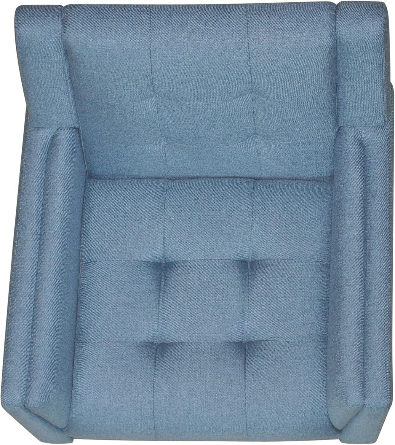 imageChristopher Knight Home Alisa Mid Century Modern Fabric Arm Chair Blue and WalnutSolid