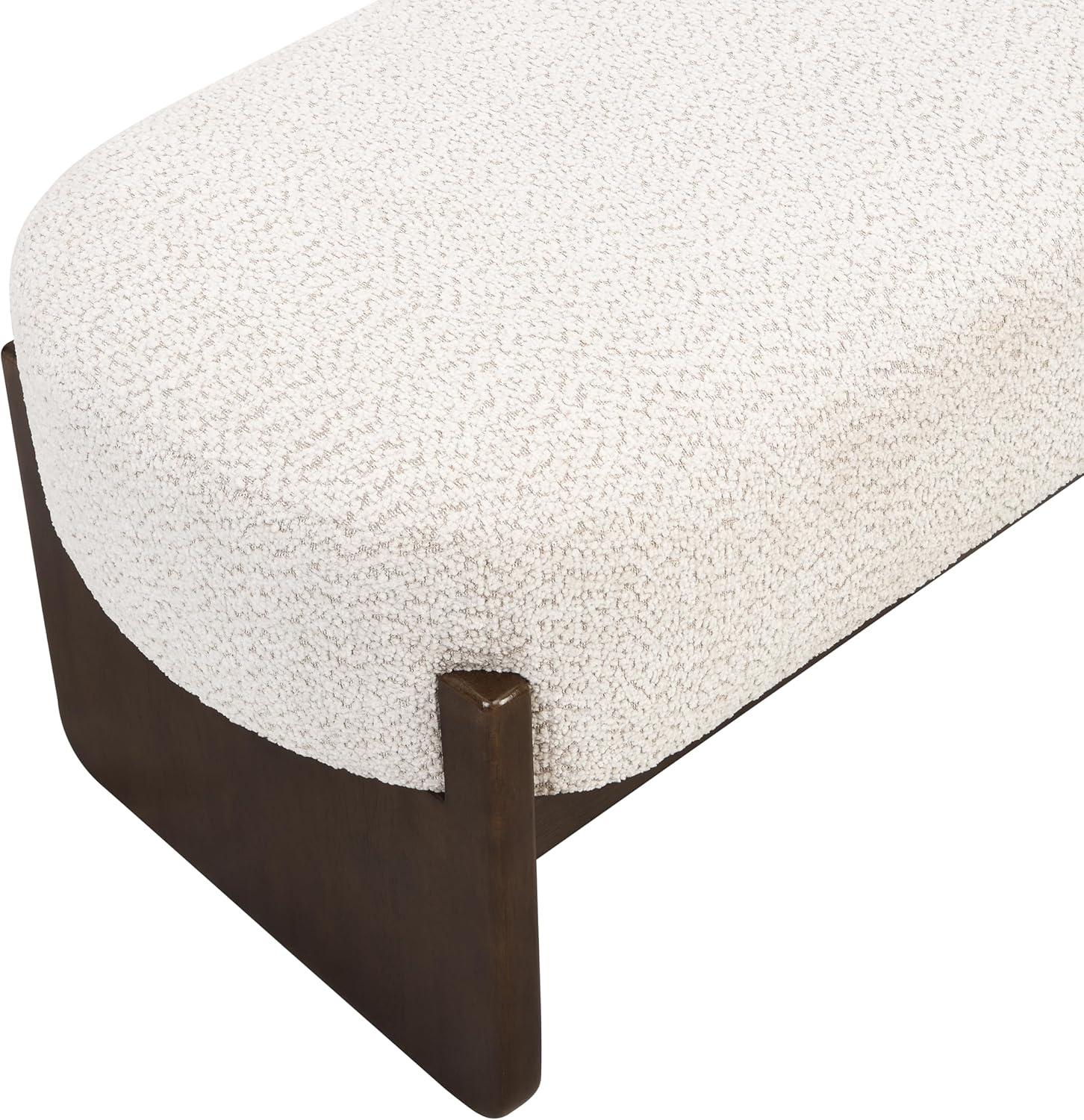 imageChristopher Knight Home Arden Minimalist Style Rectangular Loop Yarn Fabric Ottoman Bench Rubberwood Frame Entryway Bench Living Room Sofa Extra Seat End of Bed Footstool BeigeBrownBeigebrown