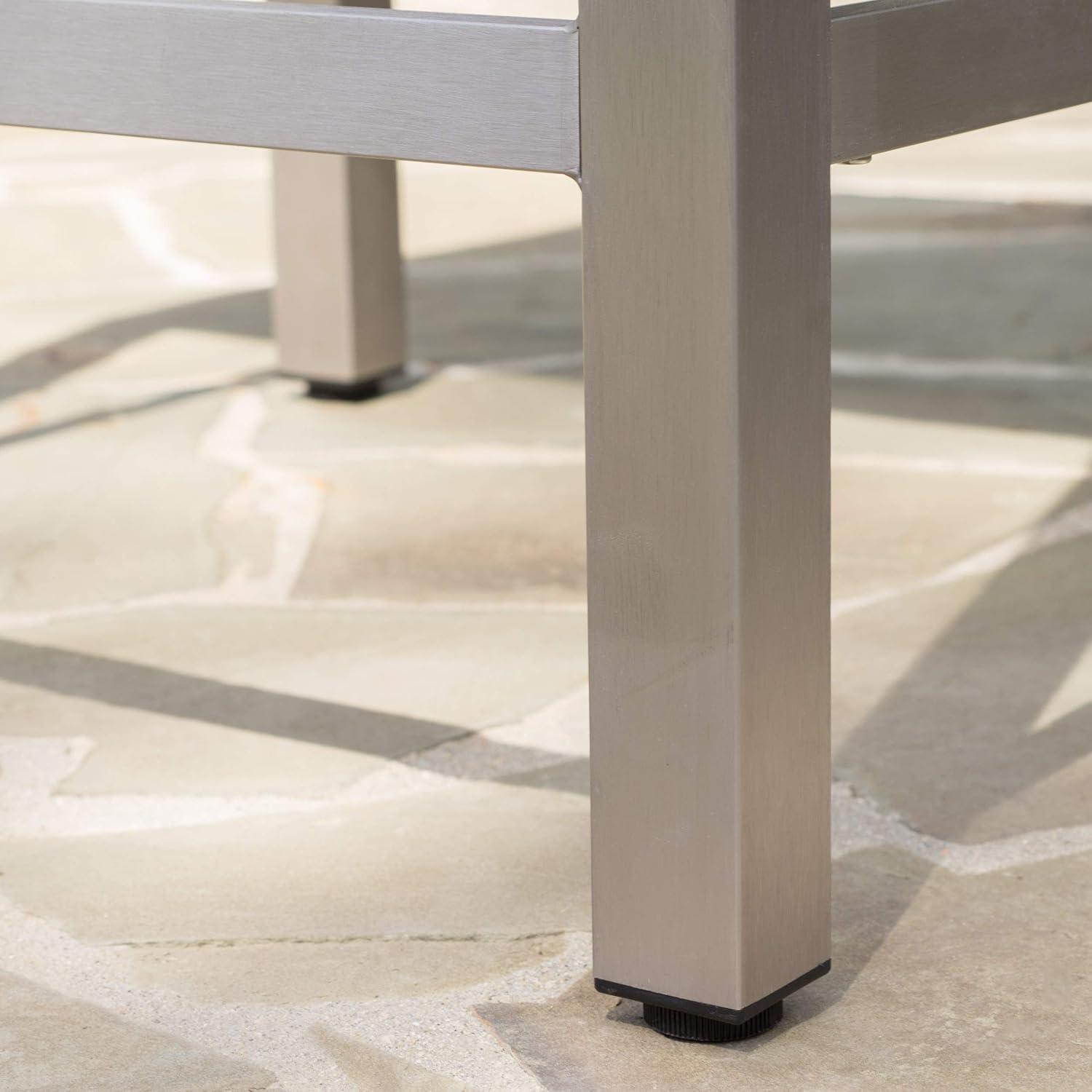 imageChristopher Knight Home Cape Coral Outdoor Aluminum Bar Table with Glass Top Grey