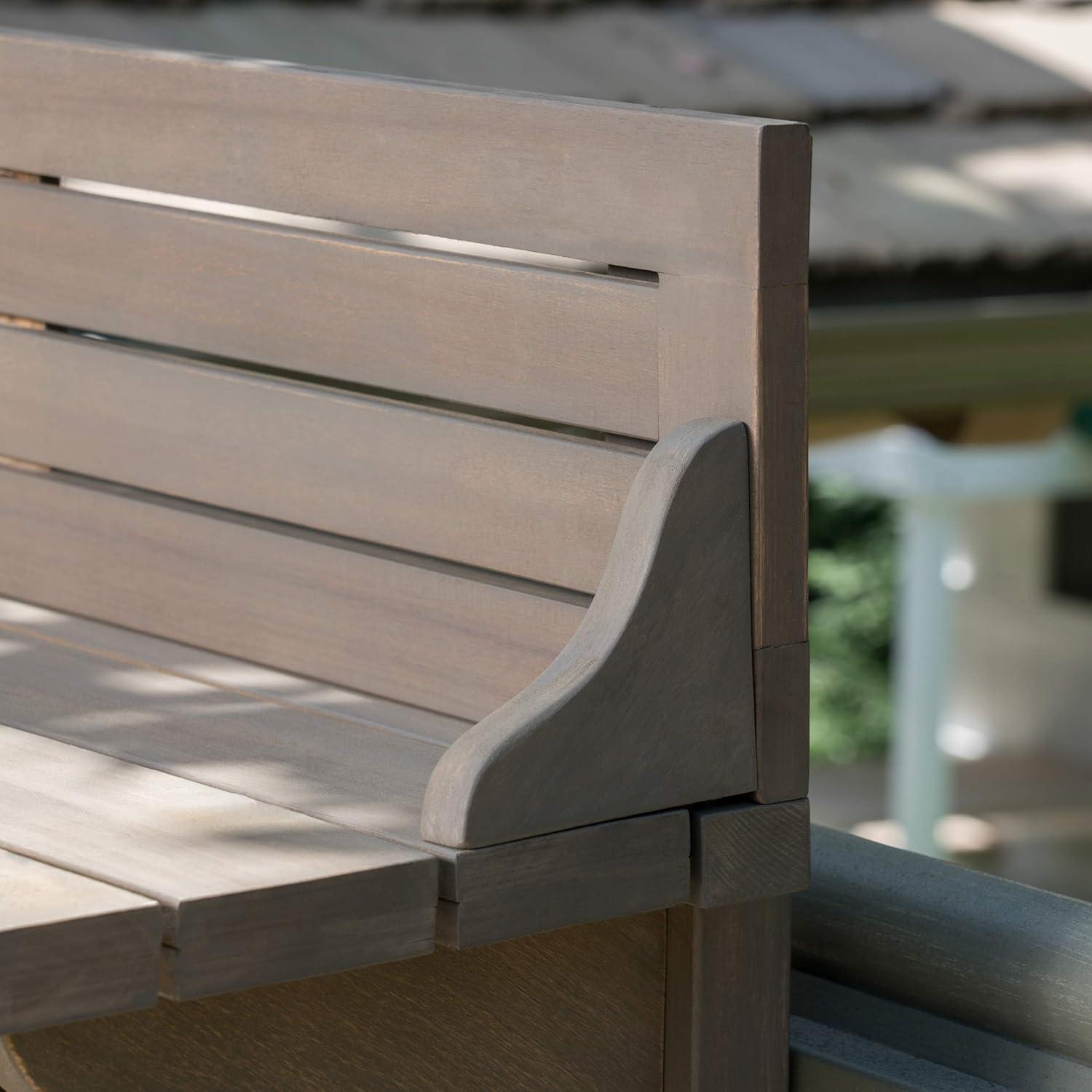 imageChristopher Knight Home Caribbean Outdoor Acacia Wood Balcony Bar Set 3Pcs Set Grey Finish