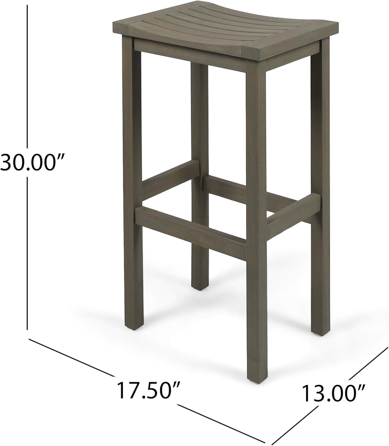 imageChristopher Knight Home Caribbean Outdoor Acacia Wood Balcony Bar Set 3Pcs Set Grey Finish