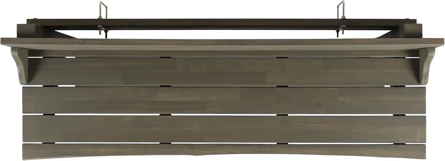 imageChristopher Knight Home Caribbean Outdoor Acacia Wood Balcony Bar Table Grey Finish