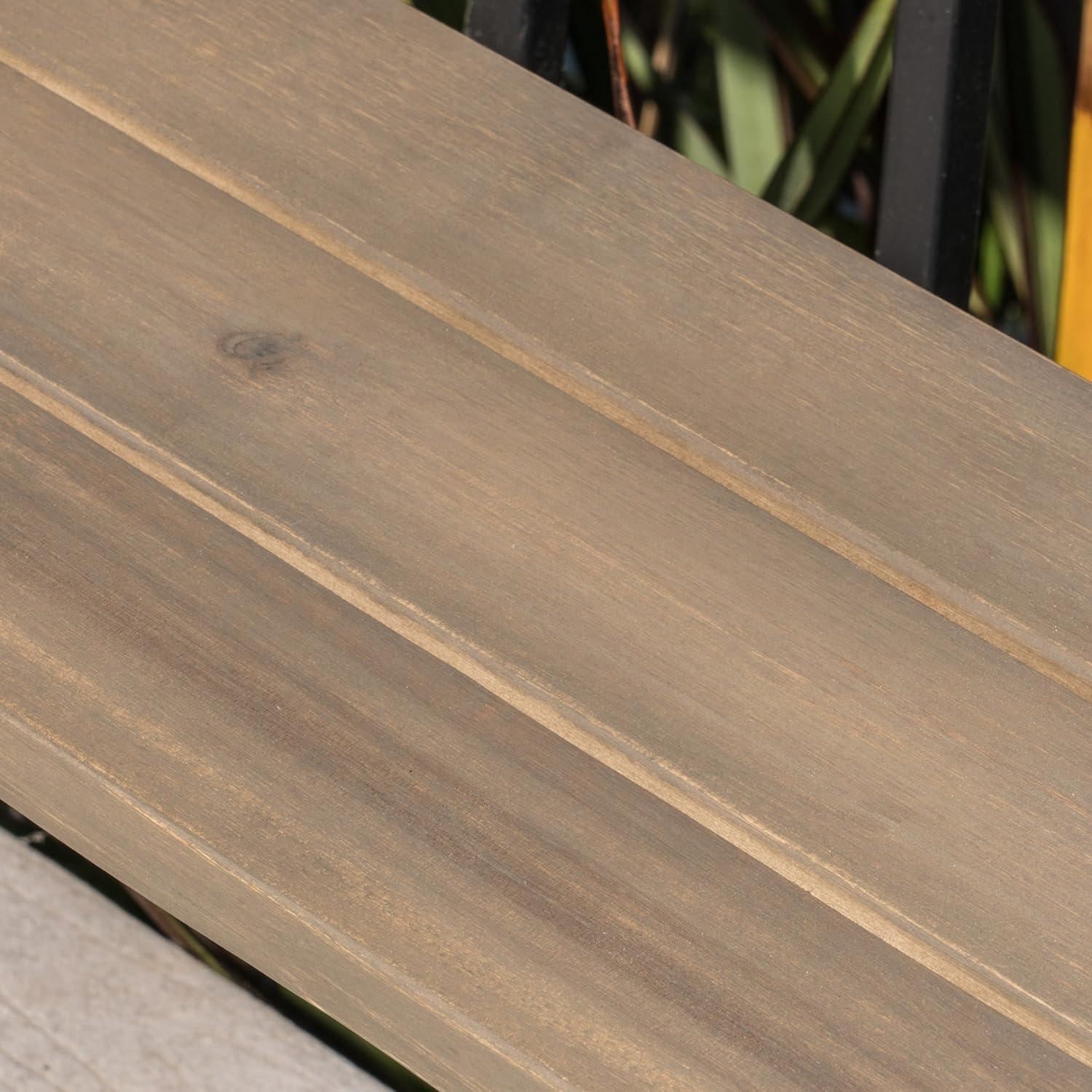 imageChristopher Knight Home Caribbean Outdoor Acacia Wood Balcony Bar Table Grey Finish