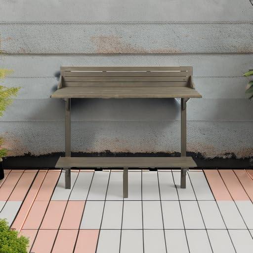 imageChristopher Knight Home Caribbean Outdoor Acacia Wood Balcony Bar Table Grey Finish