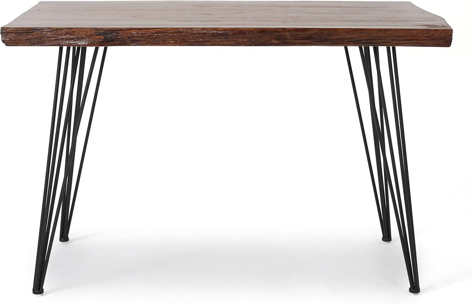 imageChristopher Knight Home Chana Industrial Faux Live Edge Rectangular Dining Table Natural Black