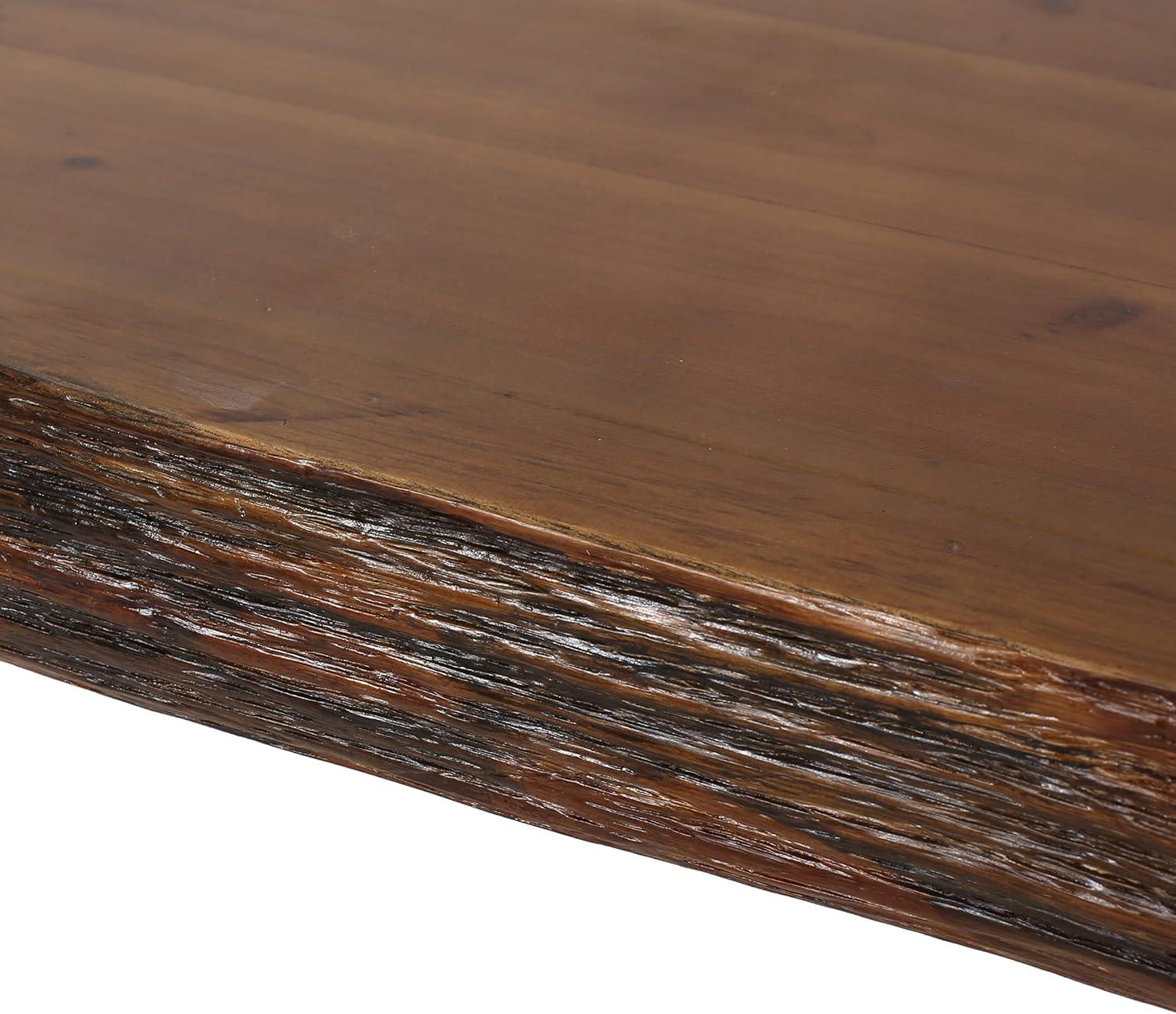 imageChristopher Knight Home Chana Industrial Faux Live Edge Rectangular Dining Table Natural Black