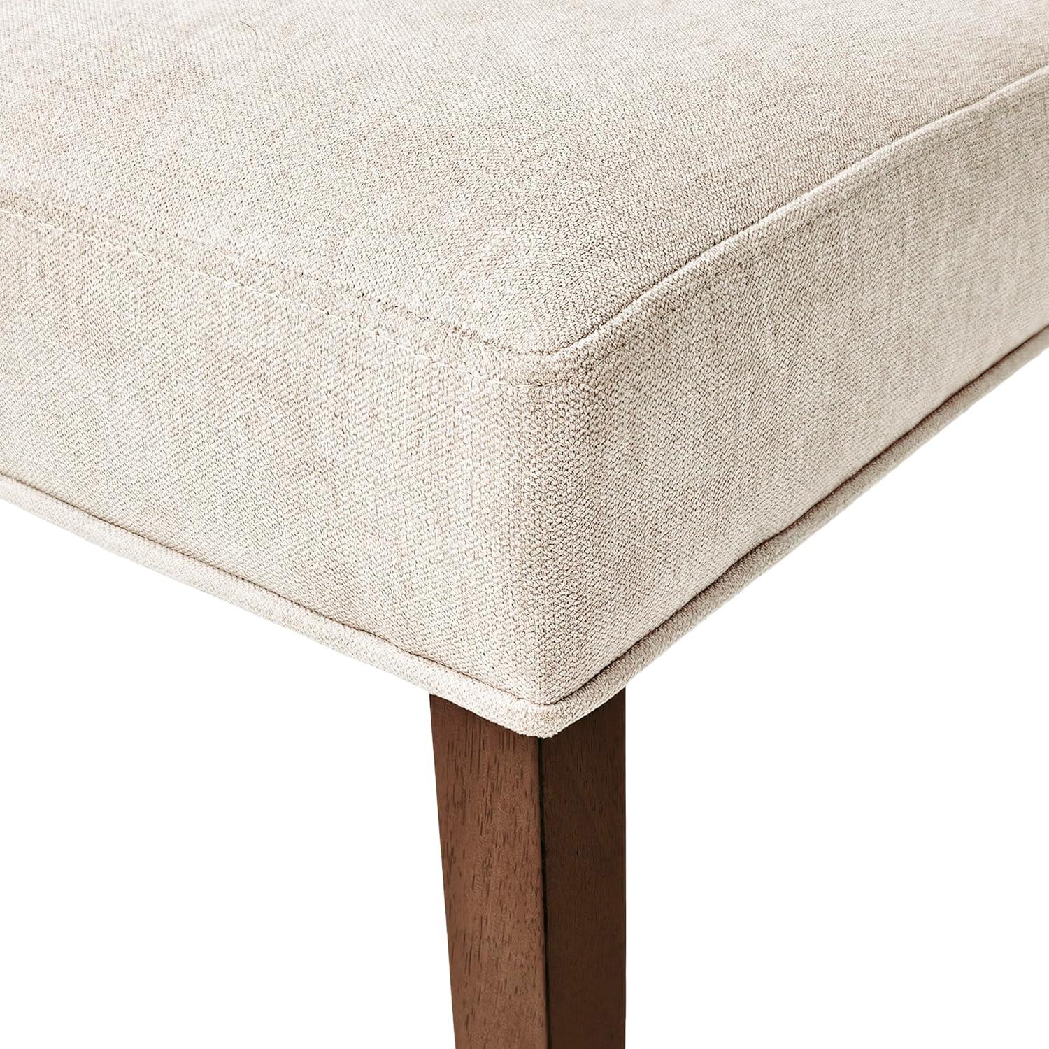 imageChristopher Knight Home Chastin Upholstered Dining Chairs Set of 2 Rubberwood with Chic ButtonTufted Backrest Indoor for Kitchen ampamp Dining Room Cream