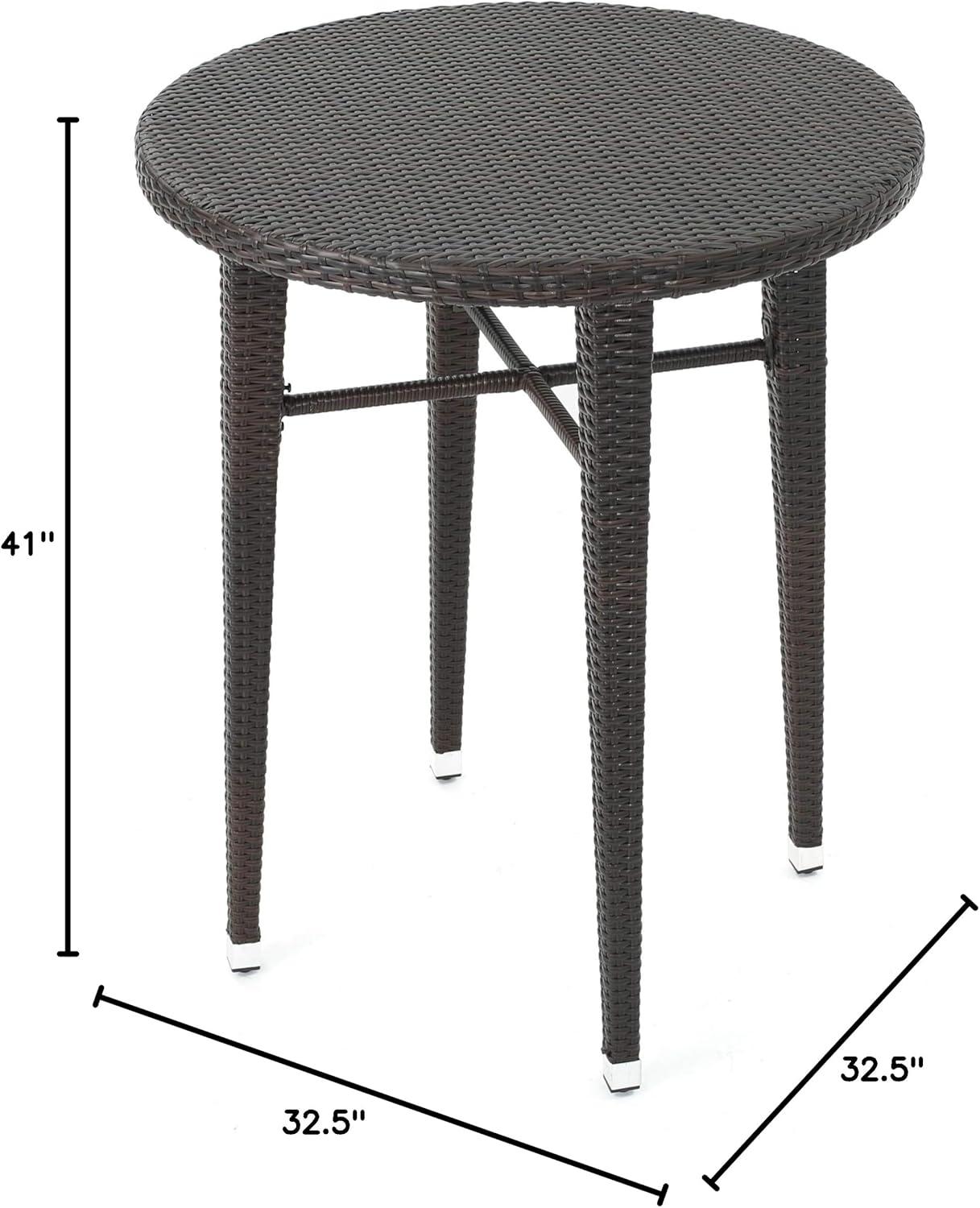 imageChristopher Knight Home Dominica Outdoor 325quot Round Wicker Bar Table Multibrown