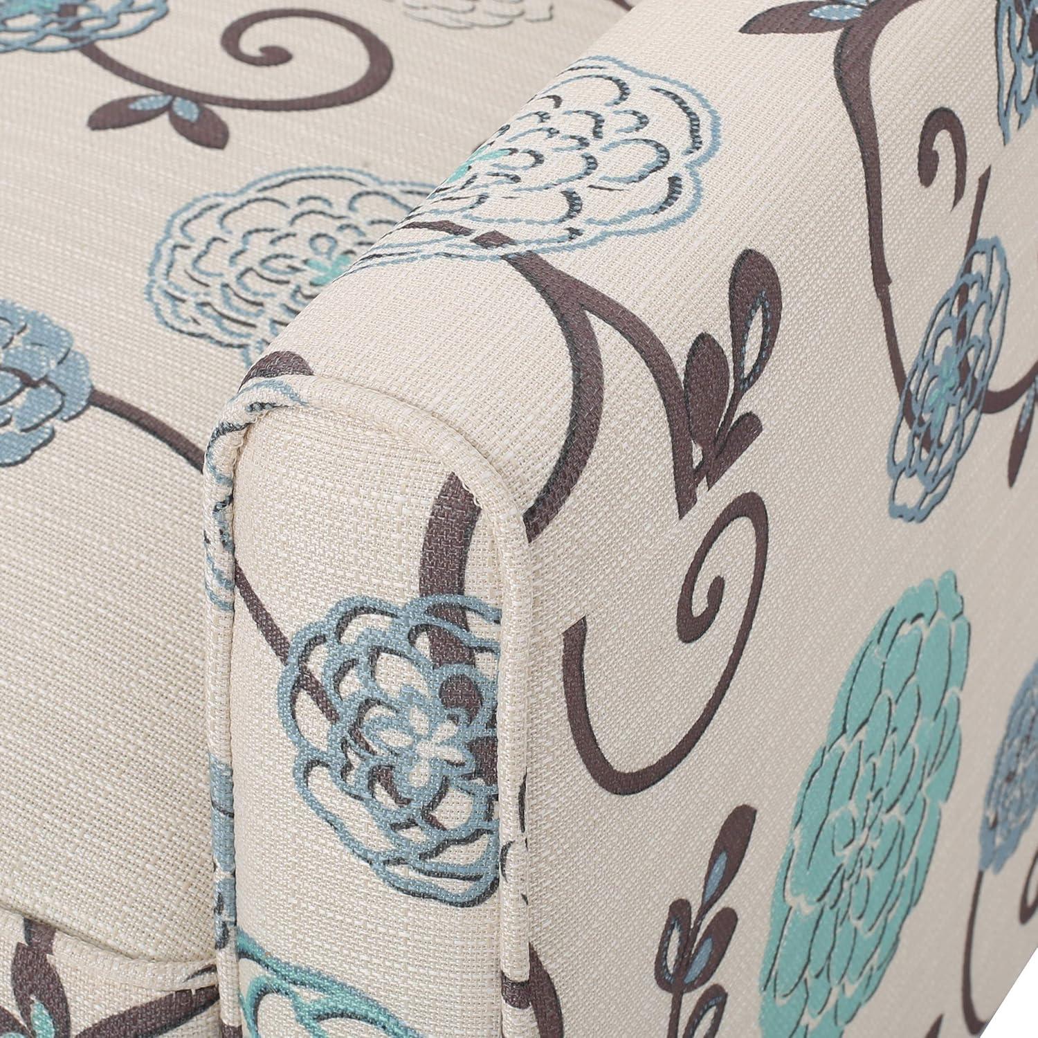 imageChristopher Knight Home Dufour White and Blue Floral Fabric Recliner 2675D x 34W x 3625H in