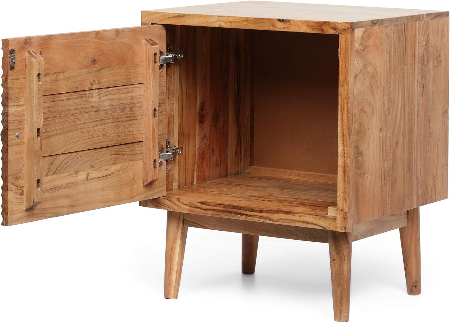 imageChristopher Knight Home Eakins Handcrafted Nightstand Acacia Wood Natural Set of 2