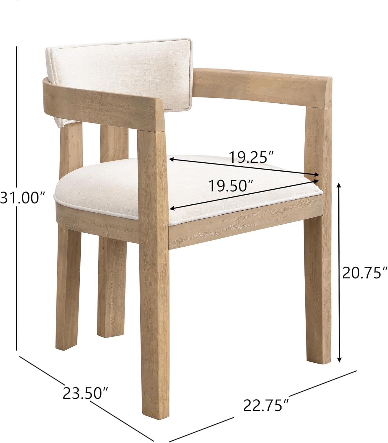 imageChristopher Knight Home Enat 7Piece Wooden Dining Table Set for 6 Modern Kitchen Table and Chair Set for 6 Contemporary Dining Room Furniture Set with 6 Upholstered Armchairs Natural AshBeigeNatural Ashbeige