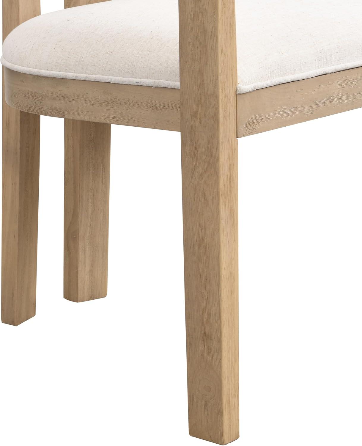 imageChristopher Knight Home Enat 7Piece Wooden Dining Table Set for 6 Modern Kitchen Table and Chair Set for 6 Contemporary Dining Room Furniture Set with 6 Upholstered Armchairs Natural AshBeigeNatural Ashbeige