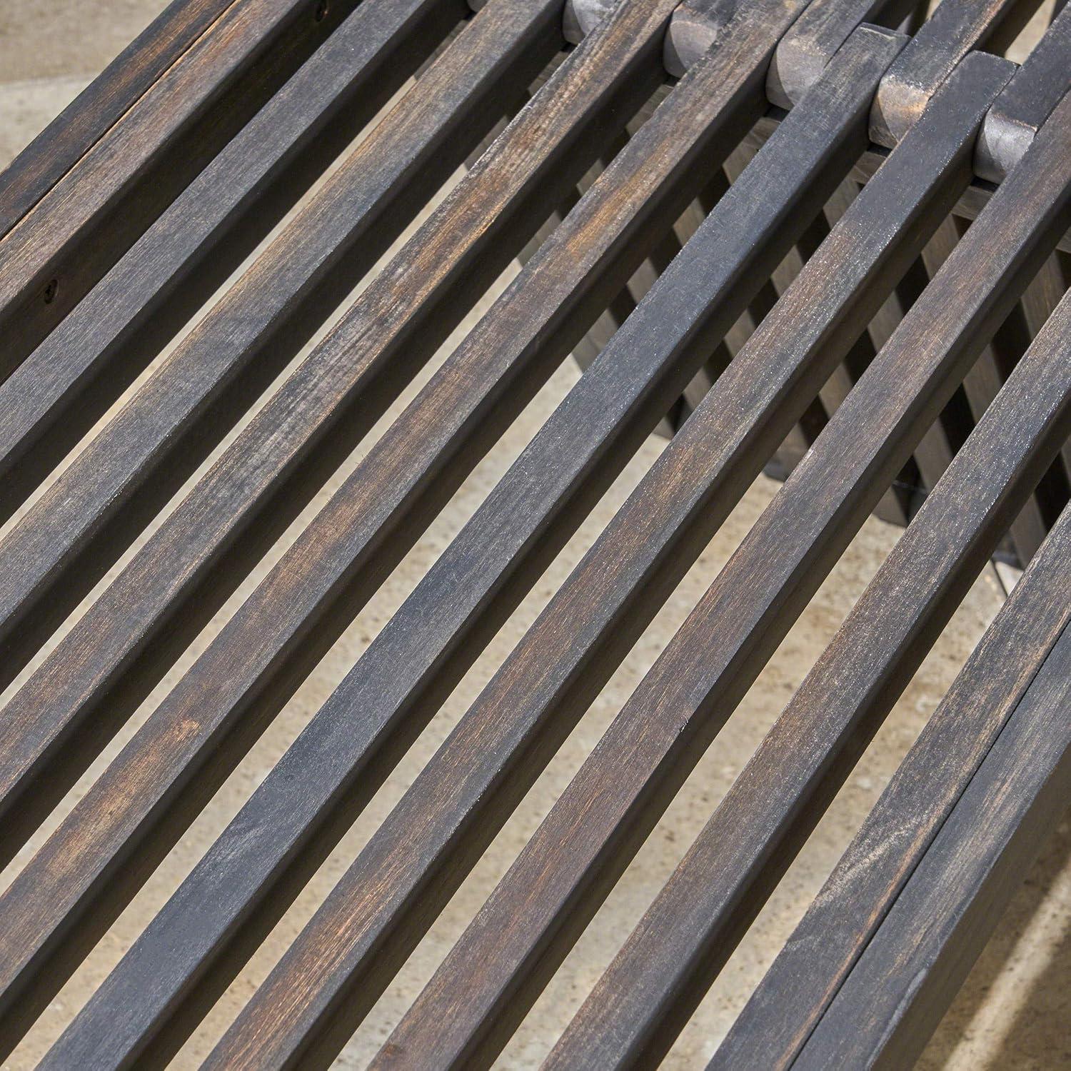 imageChristopher Knight Home Esme Outdoor Acacia Wood Bench Dark Gray FinishBench