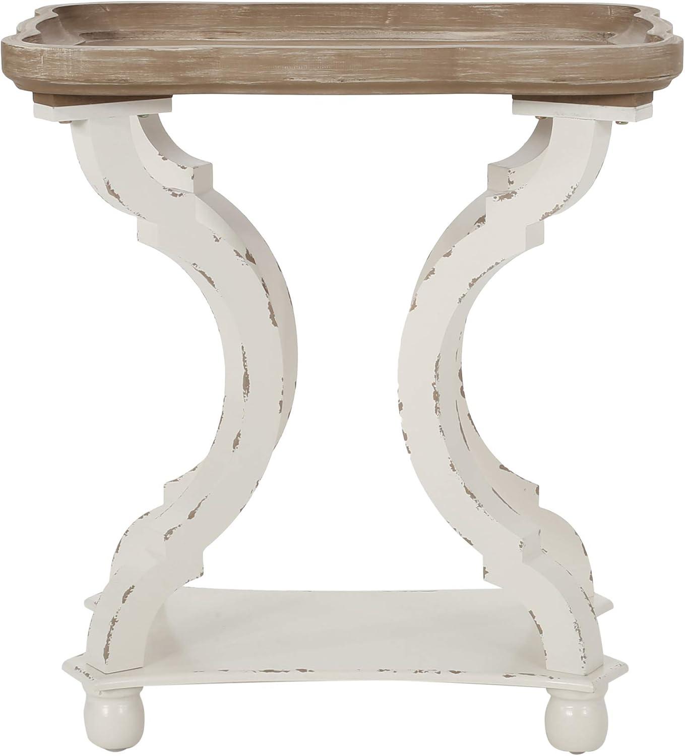 imageChristopher Knight Home Esther French Country Accent Table with Rectangular Top Natural Distressed White